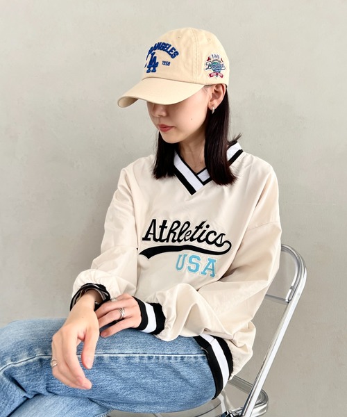 MLB（メジャーリーグベースボール）の「【日本未発売/WEB限定】MLB KOREA(エムエルビーコリア)/ヴィンテージ 刺繍 ロゴパッチ メジャーリーグ ベースボール キャップ 帽子/Vintage Cooperstown Patch Unstruck Ball Cap（キャップ・レディース・ネイビー/ベージュ/ワインレッド/アイボリー/ブラック/ブルー/ブラック系その他・FREE）」の19枚目の写真