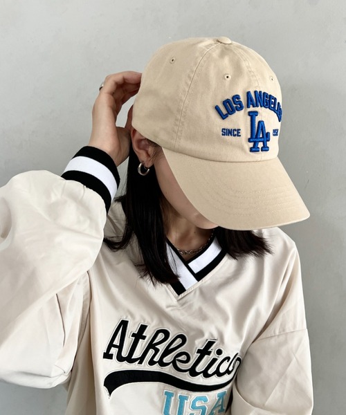 MLB（メジャーリーグベースボール）の「【日本未発売/WEB限定】MLB KOREA(エムエルビーコリア)/ヴィンテージ 刺繍 ロゴパッチ メジャーリーグ ベースボール キャップ 帽子/Vintage Cooperstown Patch Unstruck Ball Cap（キャップ・レディース・ネイビー/ベージュ/ワインレッド/アイボリー/ブラック/ブルー/ブラック系その他・FREE）」の15枚目の写真