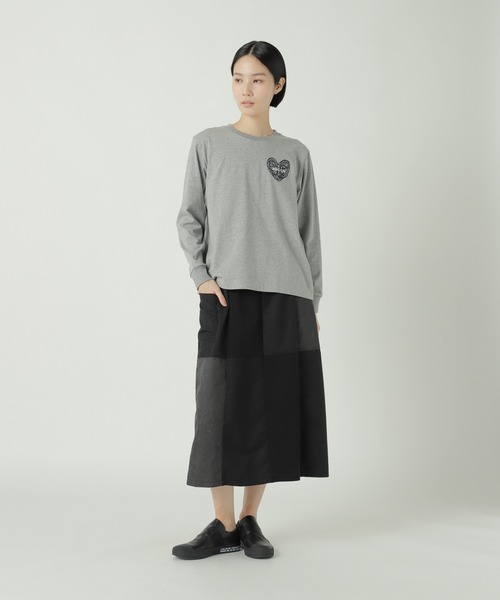 ZUCCa（ズッカ）の「(S)パッチワークジャージィー / スカート / S（スカート・レディース・ブラック/カーキ・M size）」の3枚目の写真