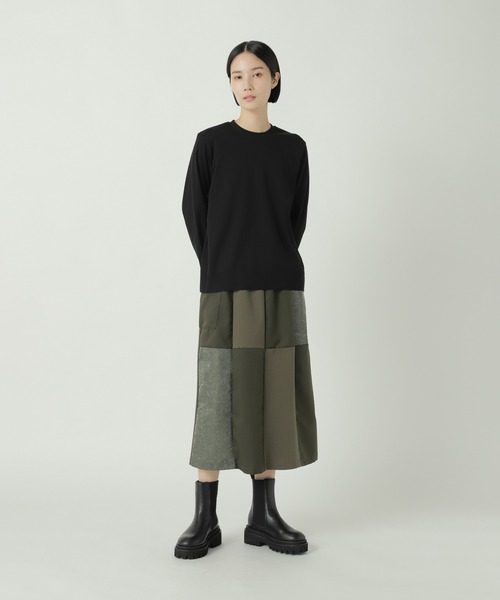 ZUCCa（ズッカ）の「(S)パッチワークジャージィー / スカート / S（スカート・レディース・ブラック/カーキ・M size）」の6枚目の写真
