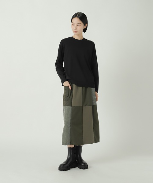 ZUCCa（ズッカ）の「(S)パッチワークジャージィー / スカート / S（スカート・レディース・ブラック/カーキ・M size）」の7枚目の写真