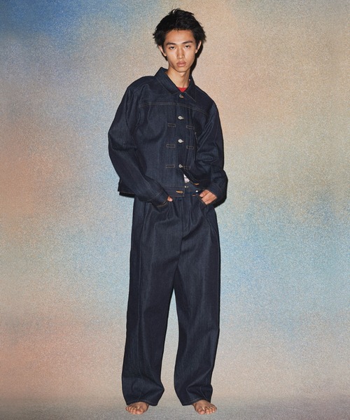 Box-shaped Denim Jacket Indigo