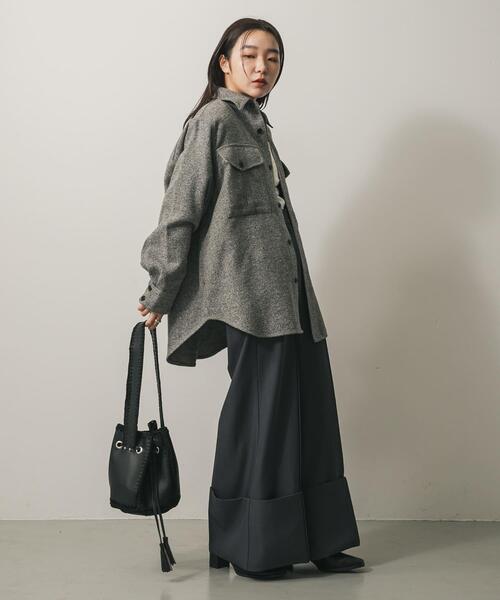 SENSE OF PLACE by URBAN RESEARCH（センスオブプレイスバイアーバンリサーチ）の「エンブロイダリーキンチャクバッグ（ショルダーバッグ・レディース・ブラック/ブラウン・ONE）」の4枚目の写真