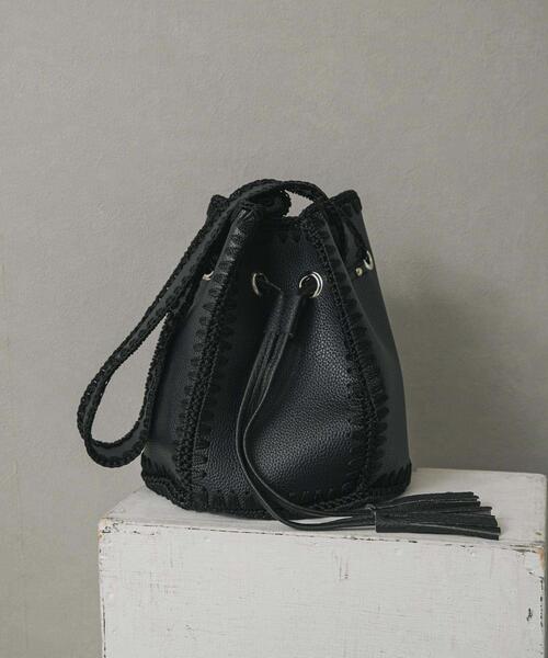 SENSE OF PLACE by URBAN RESEARCH（センスオブプレイスバイアーバンリサーチ）の「エンブロイダリーキンチャクバッグ（ショルダーバッグ・レディース・ブラック/ブラウン・ONE）」の8枚目の写真