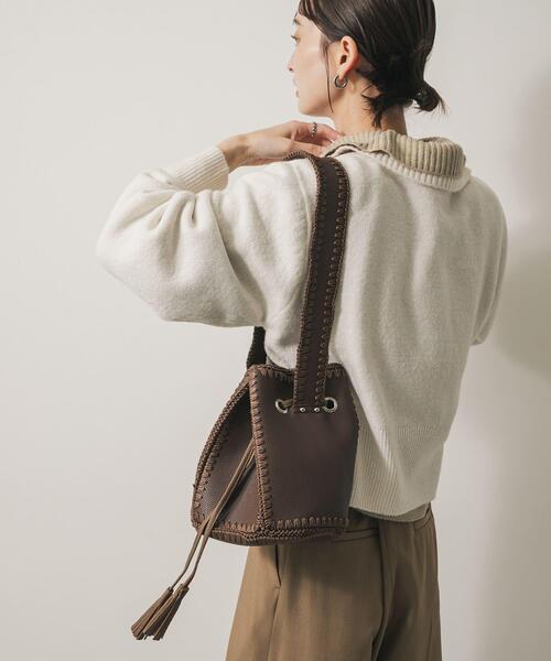 SENSE OF PLACE by URBAN RESEARCH（センスオブプレイスバイアーバンリサーチ）の「エンブロイダリーキンチャクバッグ（ショルダーバッグ・レディース・ブラック/ブラウン・ONE）」の13枚目の写真