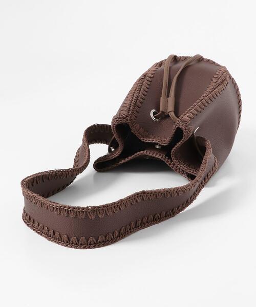 SENSE OF PLACE by URBAN RESEARCH（センスオブプレイスバイアーバンリサーチ）の「エンブロイダリーキンチャクバッグ（ショルダーバッグ・レディース・ブラック/ブラウン・ONE）」の22枚目の写真