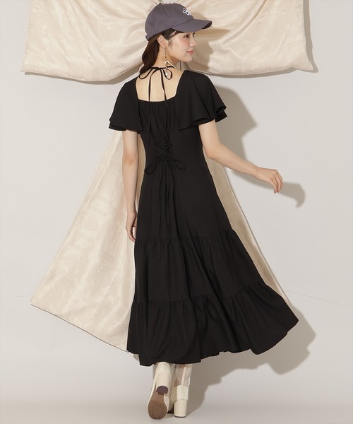 WILLSELECTION(ウィルセレクション)の「フレアースリーブティアードワンピース(ワンピース・レディース・ラベンダー/ブラック/ブラウン系その他・FREE)」の6枚目の写真