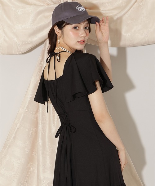 WILLSELECTION(ウィルセレクション)の「フレアースリーブティアードワンピース(ワンピース・レディース・ラベンダー/ブラック/ブラウン系その他・FREE)」の8枚目の写真
