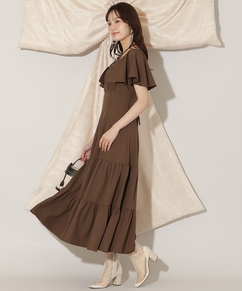 WILLSELECTION(ウィルセレクション)の「フレアースリーブティアードワンピース(ワンピース・レディース・ラベンダー/ブラック/ブラウン系その他・FREE)」の12枚目の写真