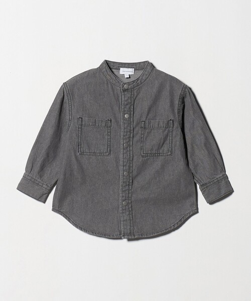 green label relaxing(グリーンレーベルリラクシング)の「デニムシャツ / キッズ 100㎝-160㎝(シャツ/ブラウス・キッズ・コバルトブルー/ブラック・150cm/140cm/110cm/130cm/160cm/100cm/120cm)」の1枚目の写真