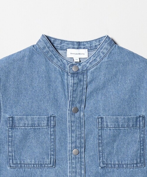 green label relaxing(グリーンレーベルリラクシング)の「デニムシャツ / キッズ 100㎝-160㎝(シャツ/ブラウス・キッズ・コバルトブルー/ブラック・150cm/140cm/110cm/130cm/160cm/100cm/120cm)」の13枚目の写真
