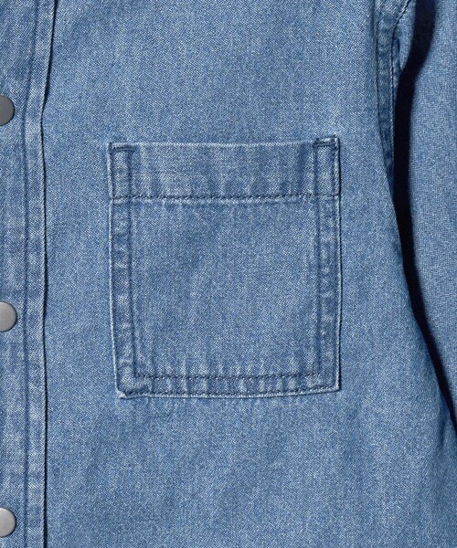 green label relaxing(グリーンレーベルリラクシング)の「デニムシャツ / キッズ 100㎝-160㎝(シャツ/ブラウス・キッズ・コバルトブルー/ブラック・150cm/140cm/110cm/130cm/160cm/100cm/120cm)」の16枚目の写真