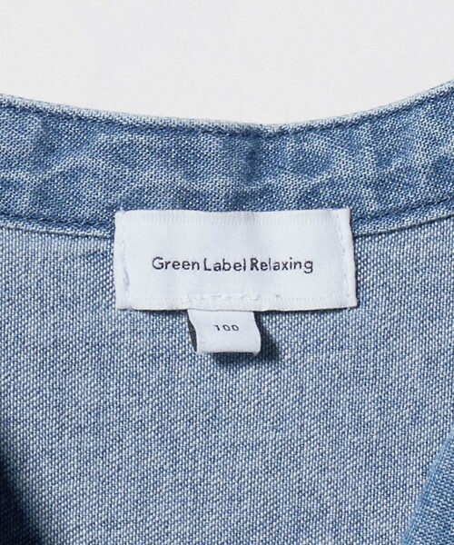 green label relaxing(グリーンレーベルリラクシング)の「デニムシャツ / キッズ 100㎝-160㎝(シャツ/ブラウス・キッズ・コバルトブルー/ブラック・150cm/140cm/110cm/130cm/160cm/100cm/120cm)」の21枚目の写真