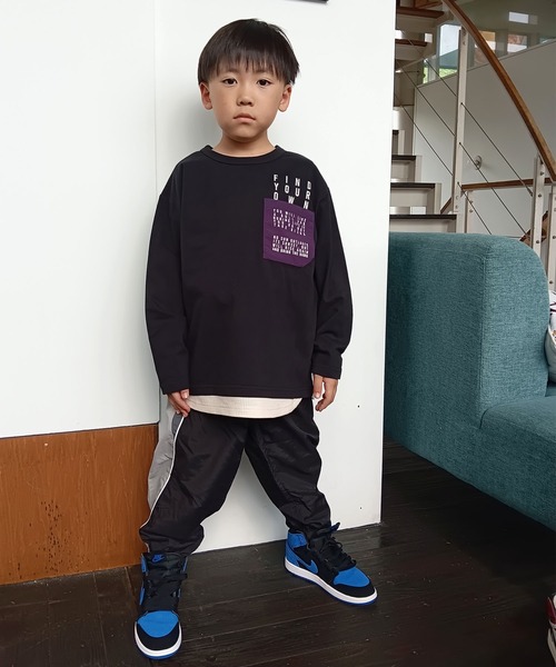 FARM（ファーム）の「ﾊｲｼｮｸﾎﾟｹﾛﾝT（Tシャツ/カットソー・キッズ・ブルー/ブラック・130cm/140cm/150cm/160cm）」の7枚目の写真