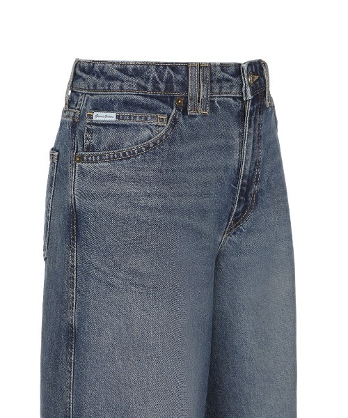 GUESS JEANS（ゲスジーンズ）の「GUESS JEANS Barrel デニムパンツ ワイドジーンズ （デニムパンツ・レディース・ダークインディゴブルー・26inch/25inch/24inch/27inch/28inch）」の13枚目の写真