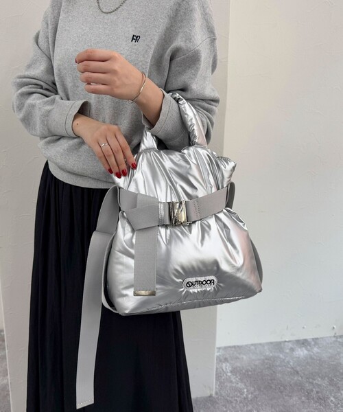 OUTDOOR PRODUCTS(アウトドアプロダクツ)の「【OUTDOOR PRODUCTS /アウトドアプロダクツ】2wayベルトトートバッグS(ショルダーバッグ・レディース・ブラウン/ブラック/オレンジ/チャコールグレー/シルバー・FREE)」の1枚目の写真