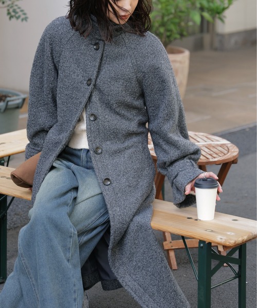 FREE'S MART（フリーズマート）の「◆2wayステンカラーロングコート（ステンカラーコート・レディース・ブラック/ブラウン系その他2/グレー系その他/ブラウン系その他/ホワイト系その他・SMALL/MEDIUM）」の4枚目の写真