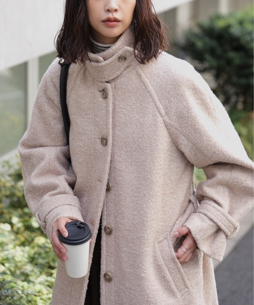 FREE'S MART（フリーズマート）の「◆2wayステンカラーロングコート（ステンカラーコート・レディース・ブラック/ブラウン系その他2/グレー系その他/ブラウン系その他/ホワイト系その他・SMALL/MEDIUM）」の5枚目の写真