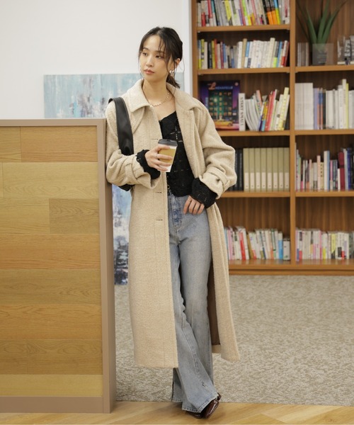 FREE'S MART（フリーズマート）の「◆2wayステンカラーロングコート（ステンカラーコート・レディース・ブラック/ブラウン系その他2/グレー系その他/ブラウン系その他/ホワイト系その他・SMALL/MEDIUM）」の15枚目の写真