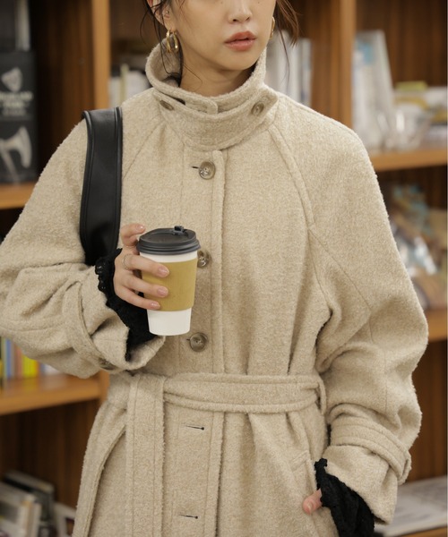 FREE'S MART（フリーズマート）の「◆2wayステンカラーロングコート（ステンカラーコート・レディース・ブラック/ブラウン系その他2/グレー系その他/ブラウン系その他/ホワイト系その他・SMALL/MEDIUM）」の17枚目の写真