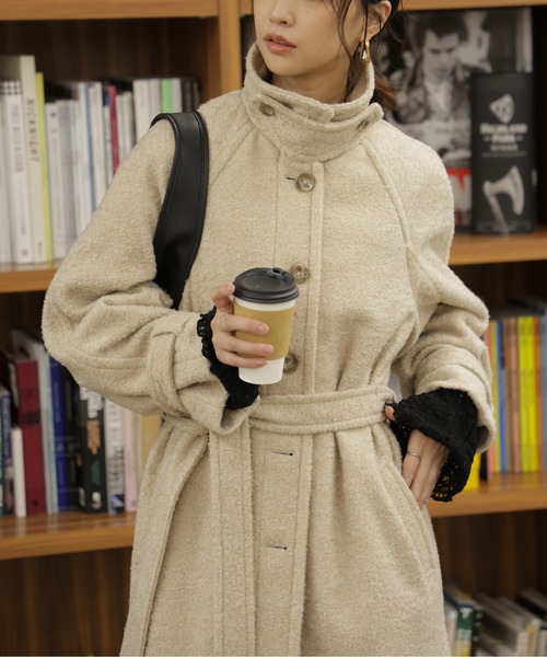 FREE'S MART（フリーズマート）の「◆2wayステンカラーロングコート（ステンカラーコート・レディース・ブラック/ブラウン系その他2/グレー系その他/ブラウン系その他/ホワイト系その他・SMALL/MEDIUM）」の18枚目の写真