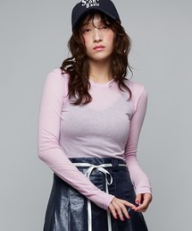 Narcissus | シンプルカラーロングＴシャツ/レイヤード/薄手(Tシャツ/カットソー)