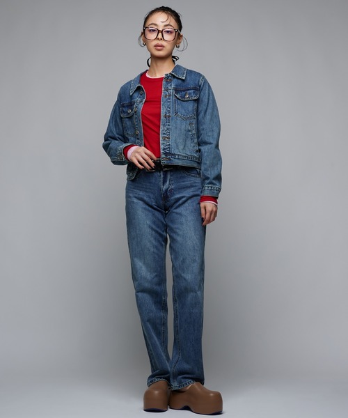 Narcissus（ナルシス）の「シンプルカラーロングＴシャツ/レイヤード/薄手（Tシャツ/カットソー・レディース・ピンク/レッド・FREE）」の5枚目の写真