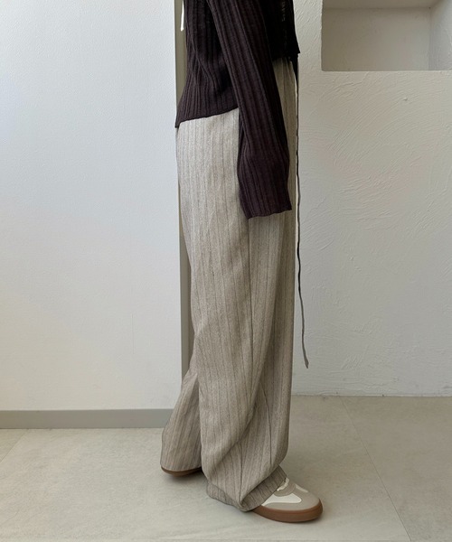 apres jour clair(アプレジュールクレア)の「【apres jour clair】ストライプウエストデザインカーブパンツ(その他パンツ・レディース・ベージュ系その他/チャコールグレー/ブラウン系その他・LARGE/SMALL/MEDIUM)」の10枚目の写真