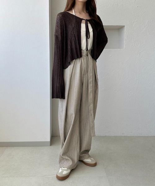 apres jour clair(アプレジュールクレア)の「【apres jour clair】ストライプウエストデザインカーブパンツ(その他パンツ・レディース・ベージュ系その他/チャコールグレー/ブラウン系その他・LARGE/SMALL/MEDIUM)」の12枚目の写真