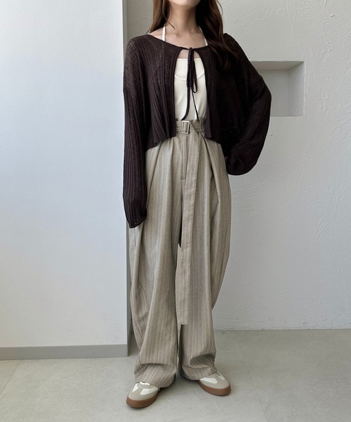 apres jour clair(アプレジュールクレア)の「【apres jour clair】ストライプウエストデザインカーブパンツ(その他パンツ・レディース・ベージュ系その他/チャコールグレー/ブラウン系その他・LARGE/SMALL/MEDIUM)」の13枚目の写真