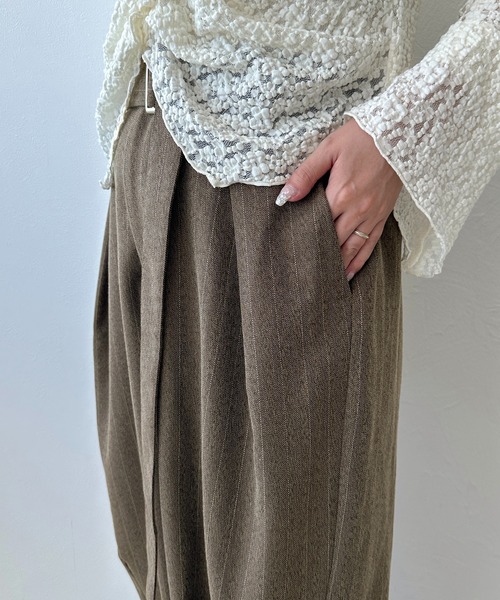 apres jour clair(アプレジュールクレア)の「【apres jour clair】ストライプウエストデザインカーブパンツ(その他パンツ・レディース・ベージュ系その他/チャコールグレー/ブラウン系その他・LARGE/SMALL/MEDIUM)」の7枚目の写真