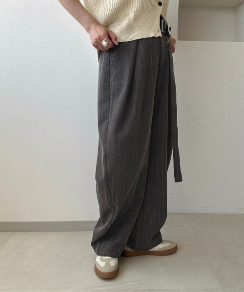 apres jour clair(アプレジュールクレア)の「【apres jour clair】ストライプウエストデザインカーブパンツ(その他パンツ・レディース・ベージュ系その他/チャコールグレー/ブラウン系その他・LARGE/SMALL/MEDIUM)」の19枚目の写真