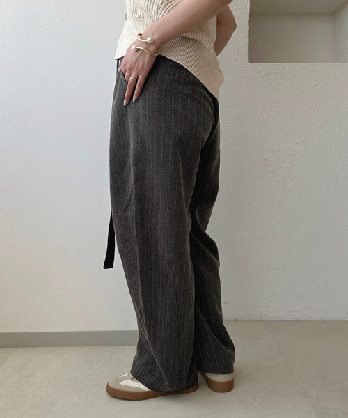 apres jour clair(アプレジュールクレア)の「【apres jour clair】ストライプウエストデザインカーブパンツ(その他パンツ・レディース・ベージュ系その他/チャコールグレー/ブラウン系その他・LARGE/SMALL/MEDIUM)」の20枚目の写真