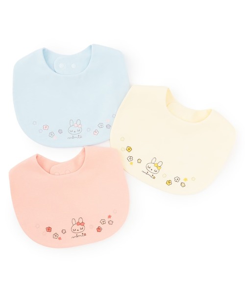 KP（ケーピー）の「mimiちゃん花刺しゅう スタイ（スタイ/よだれかけ・キッズ・ピンク/イエロー/ブルー・FREE）」の7枚目の写真