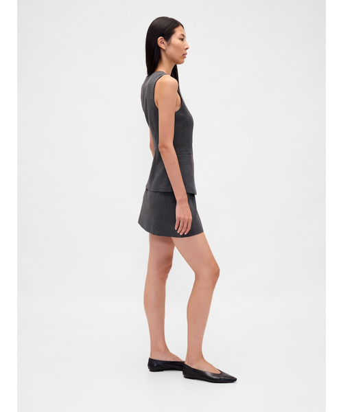 GAP（ギャップ）の「ヘリンボーン ミニスコート（スカート・レディース・グレー/ブラウン/グレー系その他・XS/S/M/L/XXS）」の21枚目の写真