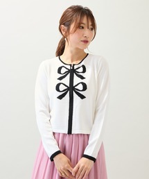 Rose Tiara ♡ リボンカーディガン オフホワイト42号 セール】Rose Tiara｜ローズティアラのカーディガン/ボレロ通販 - ZOZOTOWN