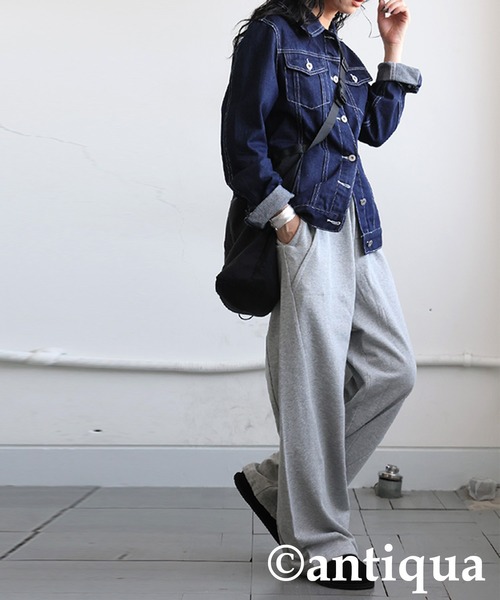 antiqua(アンティカ)の「裏毛スウェットパンツ(スウェットパンツ・レディース・ブラック/杢グレー・MEDIUM/LARGE)」の13枚目の写真