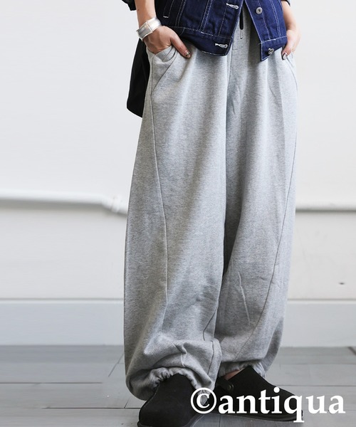 antiqua(アンティカ)の「裏毛スウェットパンツ(スウェットパンツ・レディース・ブラック/杢グレー・MEDIUM/LARGE)」の14枚目の写真