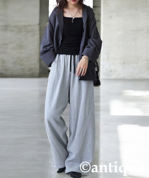 antiqua(アンティカ)の「裏毛スウェットパンツ(スウェットパンツ・レディース・ブラック/杢グレー・MEDIUM/LARGE)」の15枚目の写真
