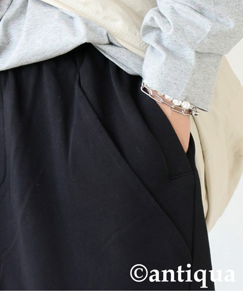 antiqua(アンティカ)の「裏毛スウェットパンツ(スウェットパンツ・レディース・ブラック/杢グレー・MEDIUM/LARGE)」の5枚目の写真