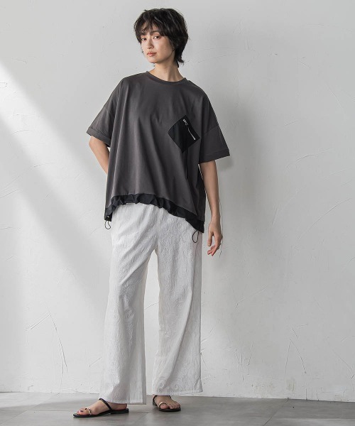MAYSON GREY（メイソングレイ）の「ペイズリー総刺繍綿ボイルストレートパンツ≪手洗い可能≫（その他パンツ・レディース・ブラック・M）」の18枚目の写真