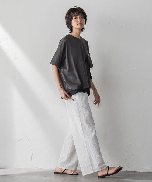 MAYSON GREY（メイソングレイ）の「ペイズリー総刺繍綿ボイルストレートパンツ≪手洗い可能≫（その他パンツ・レディース・ブラック・M）」の19枚目の写真