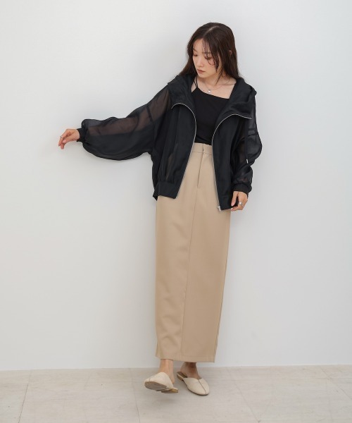 Bab（バブ）の「フード付きシアージップアップパーカー（パーカー・レディース・ブラック/グレイッシュベージュ/アイボリー/グレー・M）」の17枚目の写真