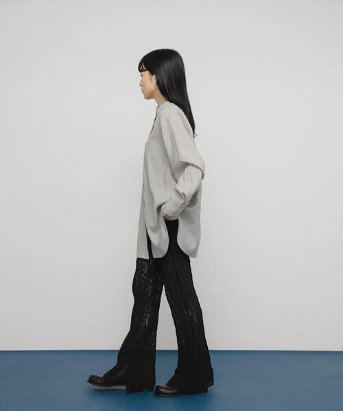 KBF（ケイビーエフ）の「レイヤードライクロングシャツ（シャツ/ブラウス・レディース・アイボリー/ライトグレー・ONE）」の16枚目の写真