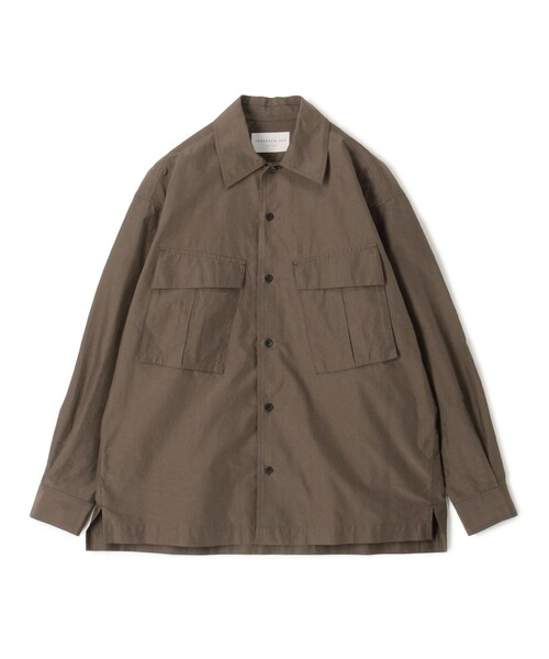 TOMORROWLAND （トゥモローランド）の「コットンシルク ダブルポケット シャツブルゾン（シャツ/ブラウス・メンズ・ネイビー/カーキ・M/S）」の2枚目の写真