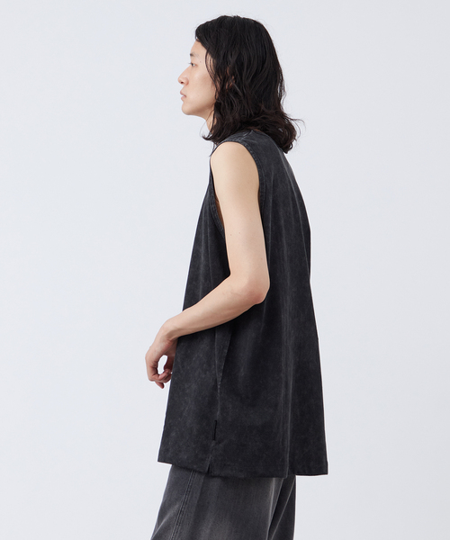 B.C STOCK(ベーセーストック)の「《追加》【ANTS & ELEPHANTS】ヴィンテージ加工 レイヤードタンクトップ(タンクトップ・メンズ・ホワイト/ブラック・LARGE/MEDIUM)」の5枚目の写真