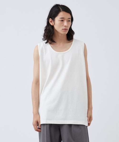 B.C STOCK(ベーセーストック)の「《追加》【ANTS & ELEPHANTS】ヴィンテージ加工 レイヤードタンクトップ(タンクトップ・メンズ・ホワイト/ブラック・LARGE/MEDIUM)」の8枚目の写真