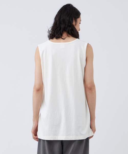 B.C STOCK(ベーセーストック)の「《追加》【ANTS & ELEPHANTS】ヴィンテージ加工 レイヤードタンクトップ(タンクトップ・メンズ・ホワイト/ブラック・LARGE/MEDIUM)」の10枚目の写真