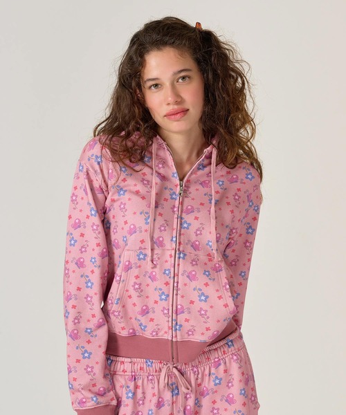 オリジナル 総柄 裏毛フーディ TINA：JOJUN（パーカー）｜TINA