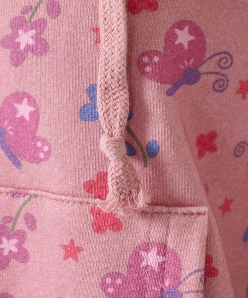 TINA：JOJUN（ティーナジョジュン）の「オリジナル 総柄 裏毛フーディ TINA：JOJUN（パーカー・レディース・ブラック/ピンク・M）」の9枚目の写真